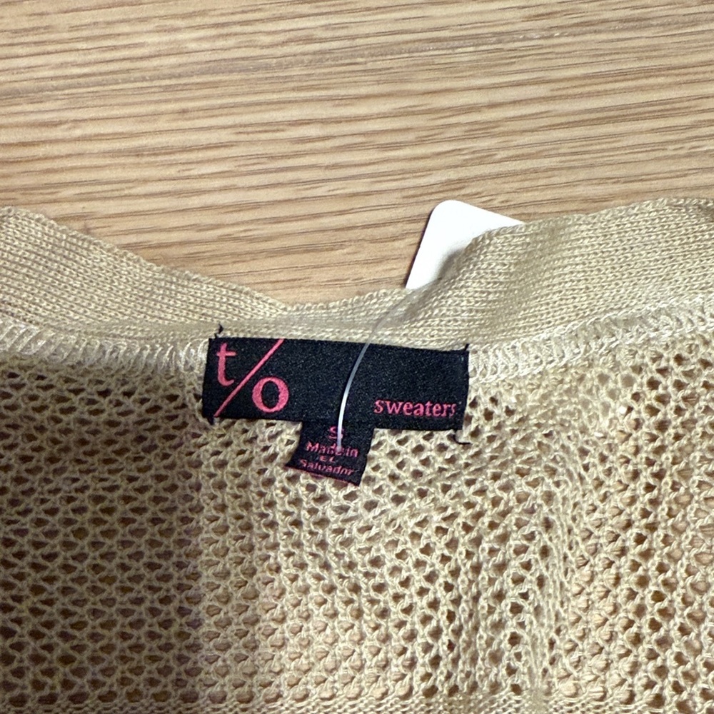 Beige Button-Up Cardigan - Picture 2 of 6